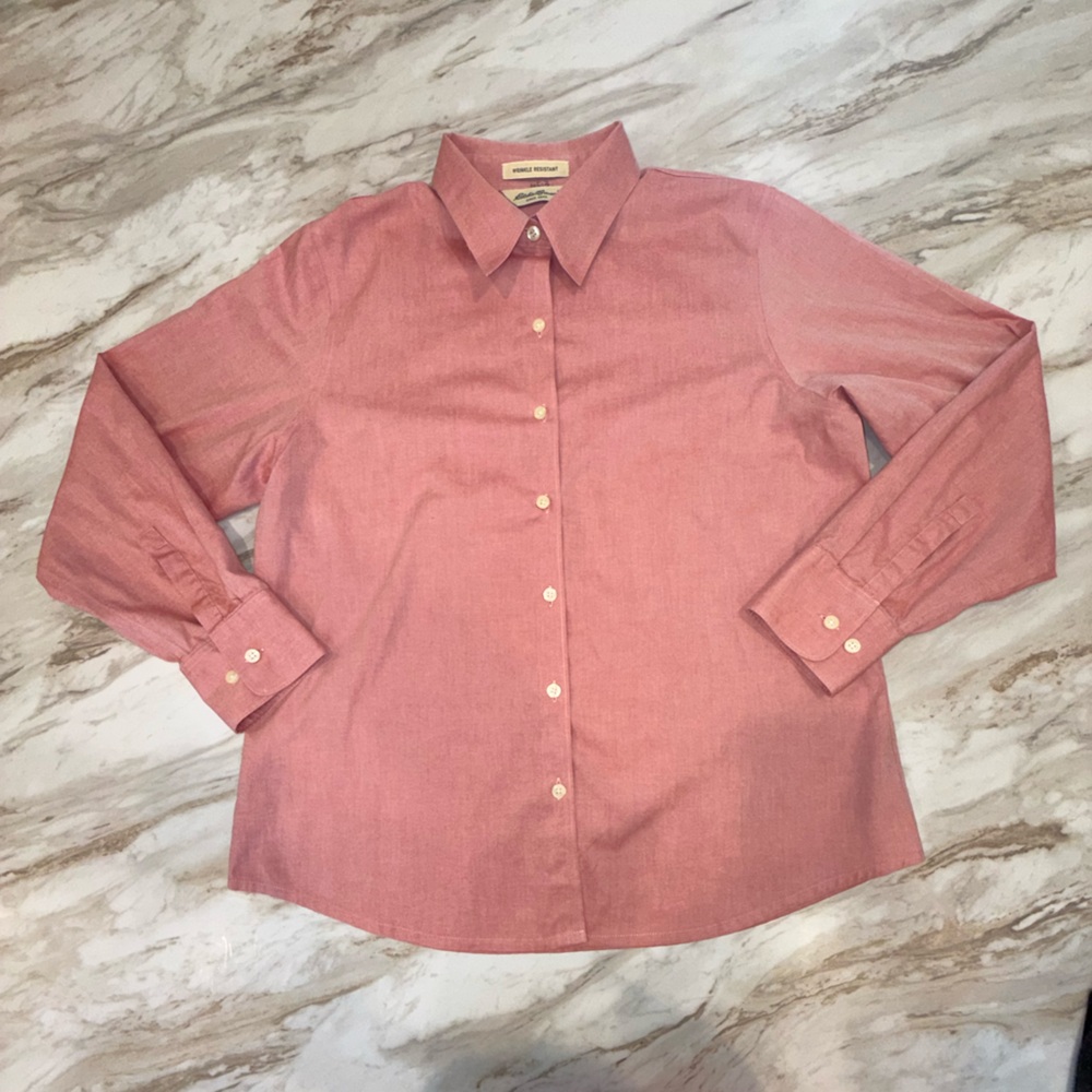 Eddie Bauer Dusty Rose Button-Down Shirt